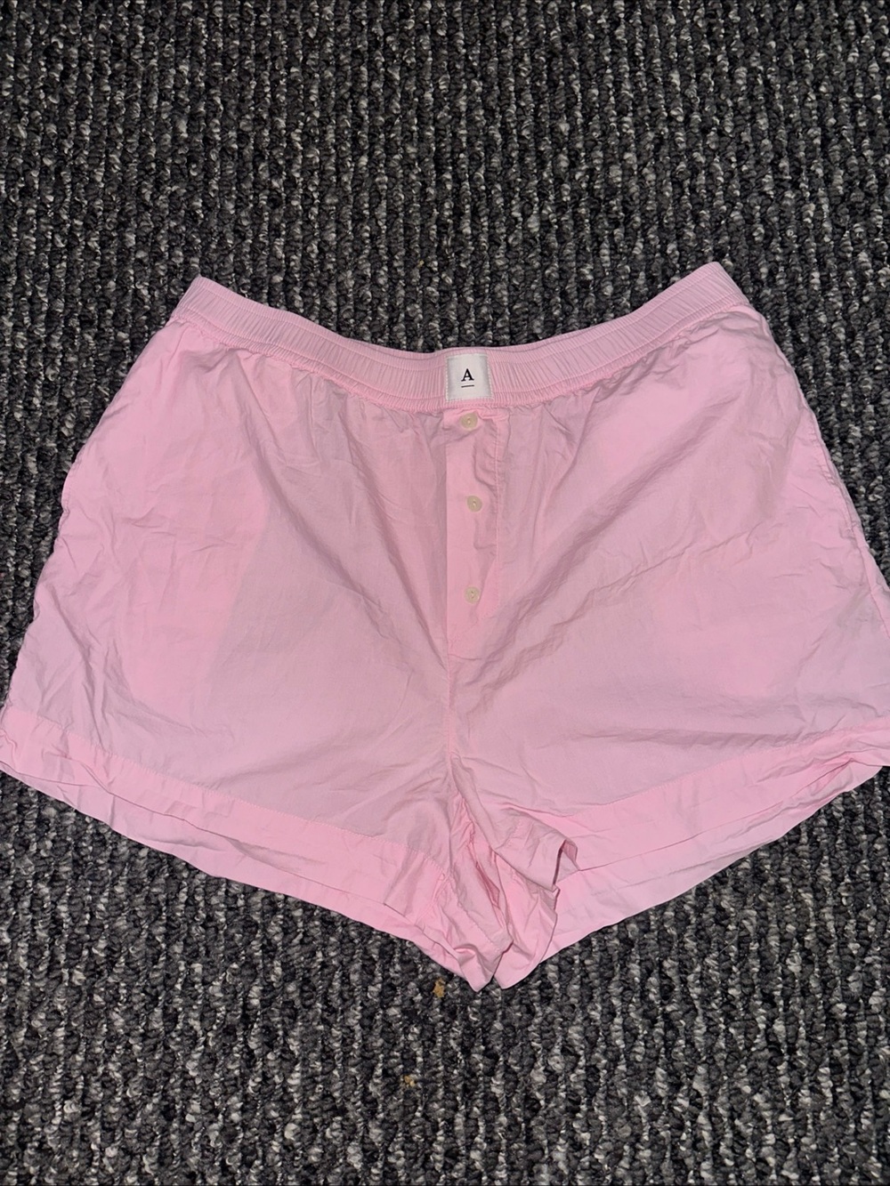 Anthropologie Pale Pink Elastic Waist Shorts